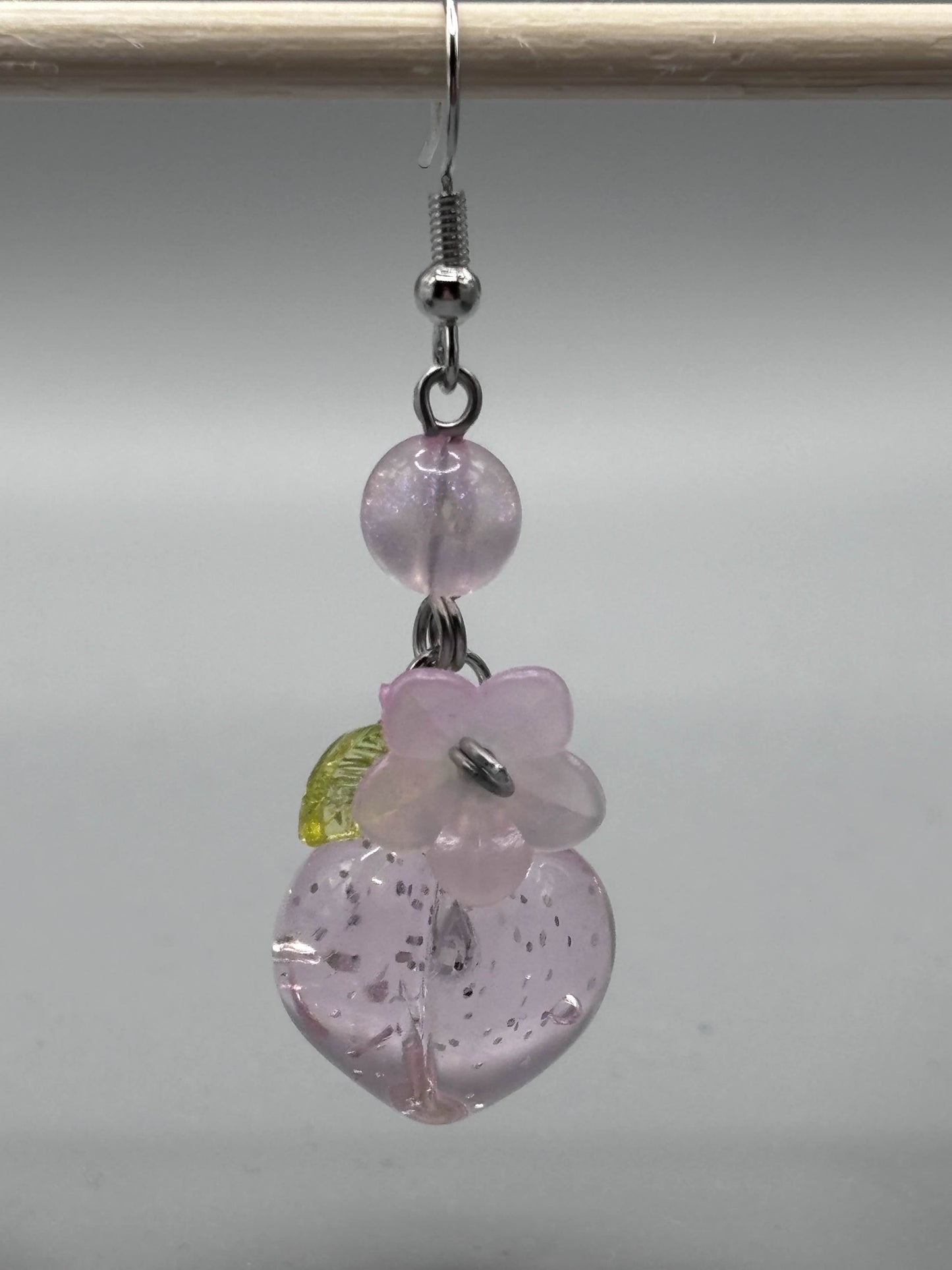 Peach earrings