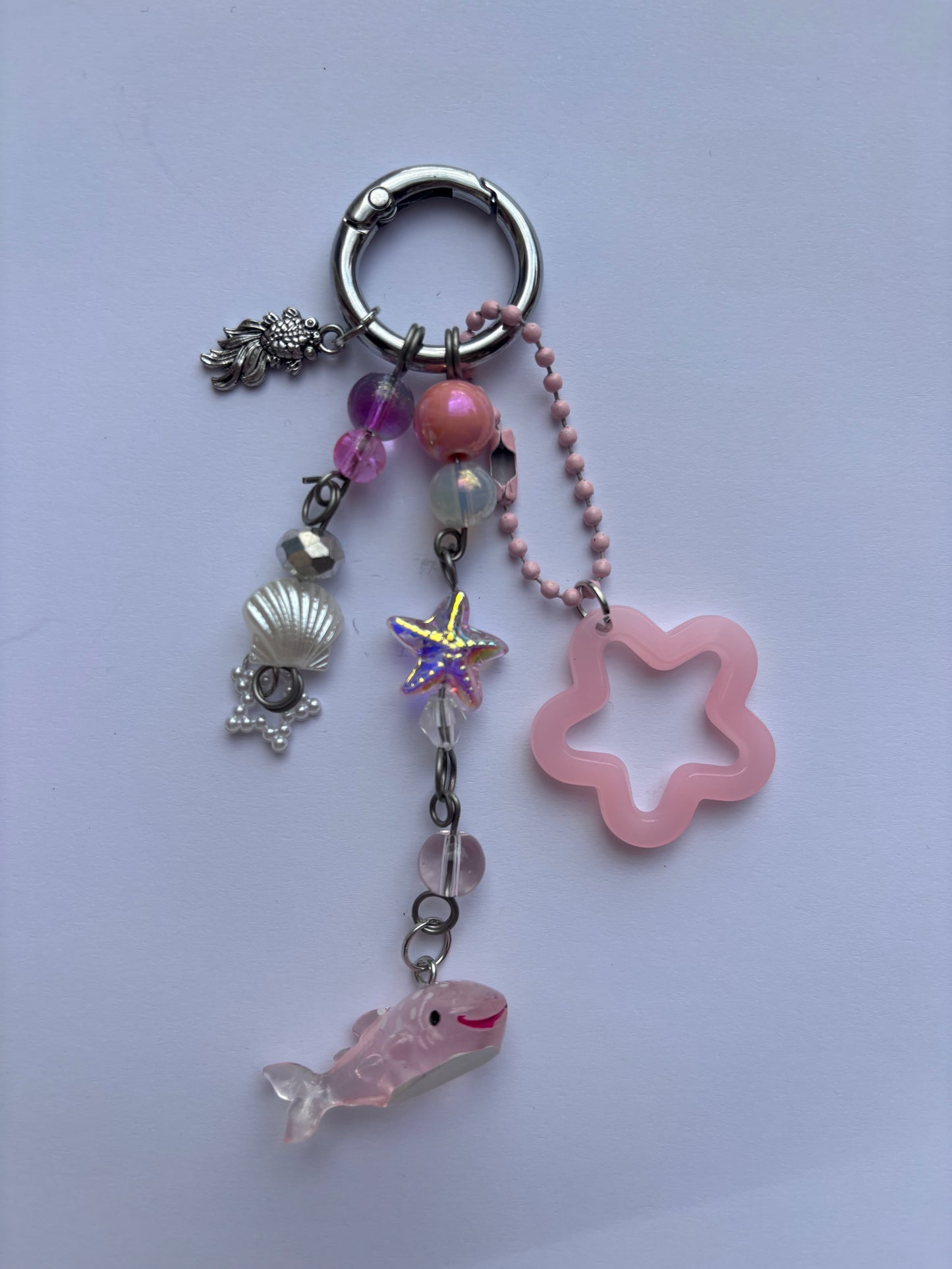 Whale Shark Beaded Keychain