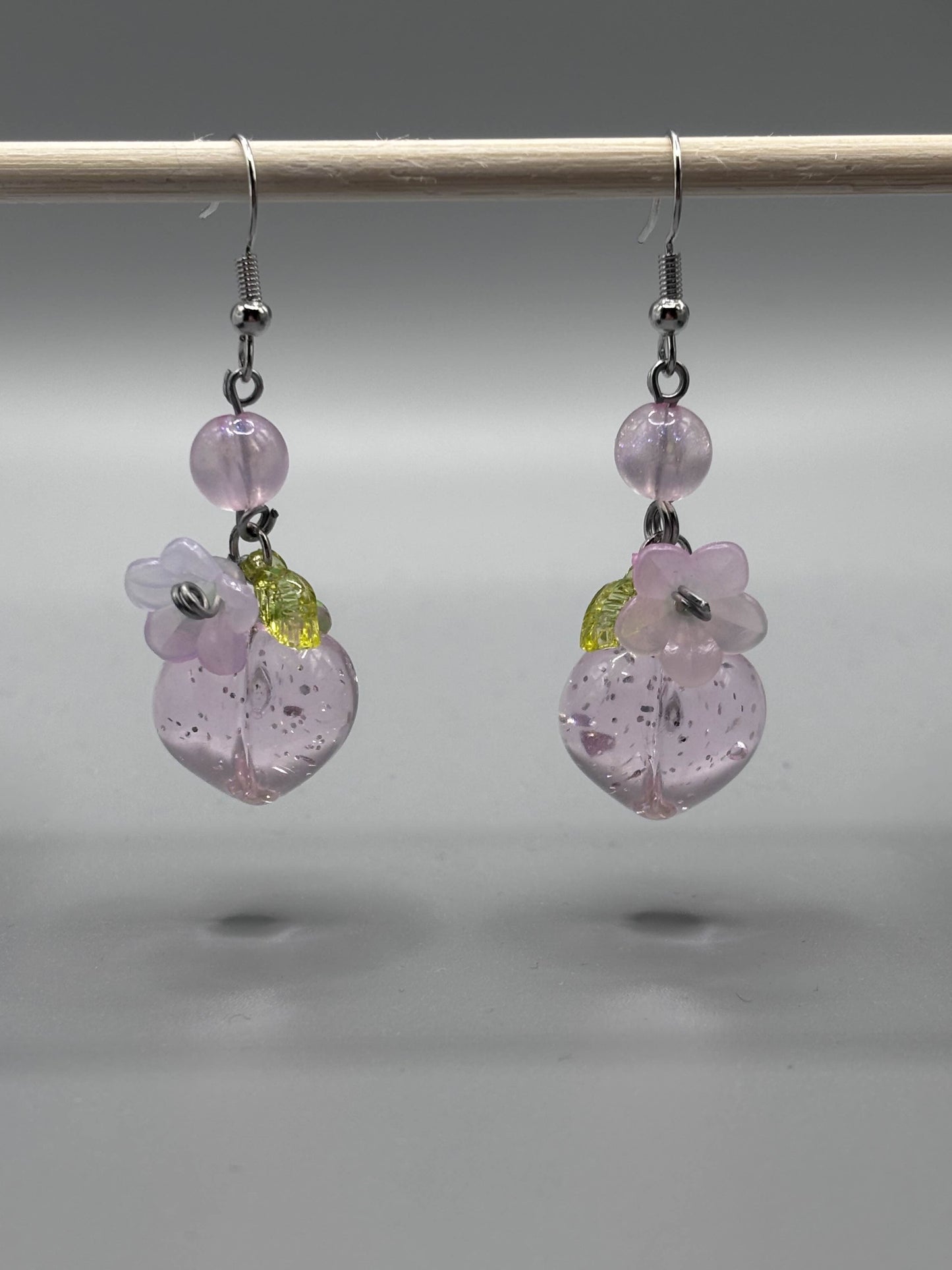 Peach earrings