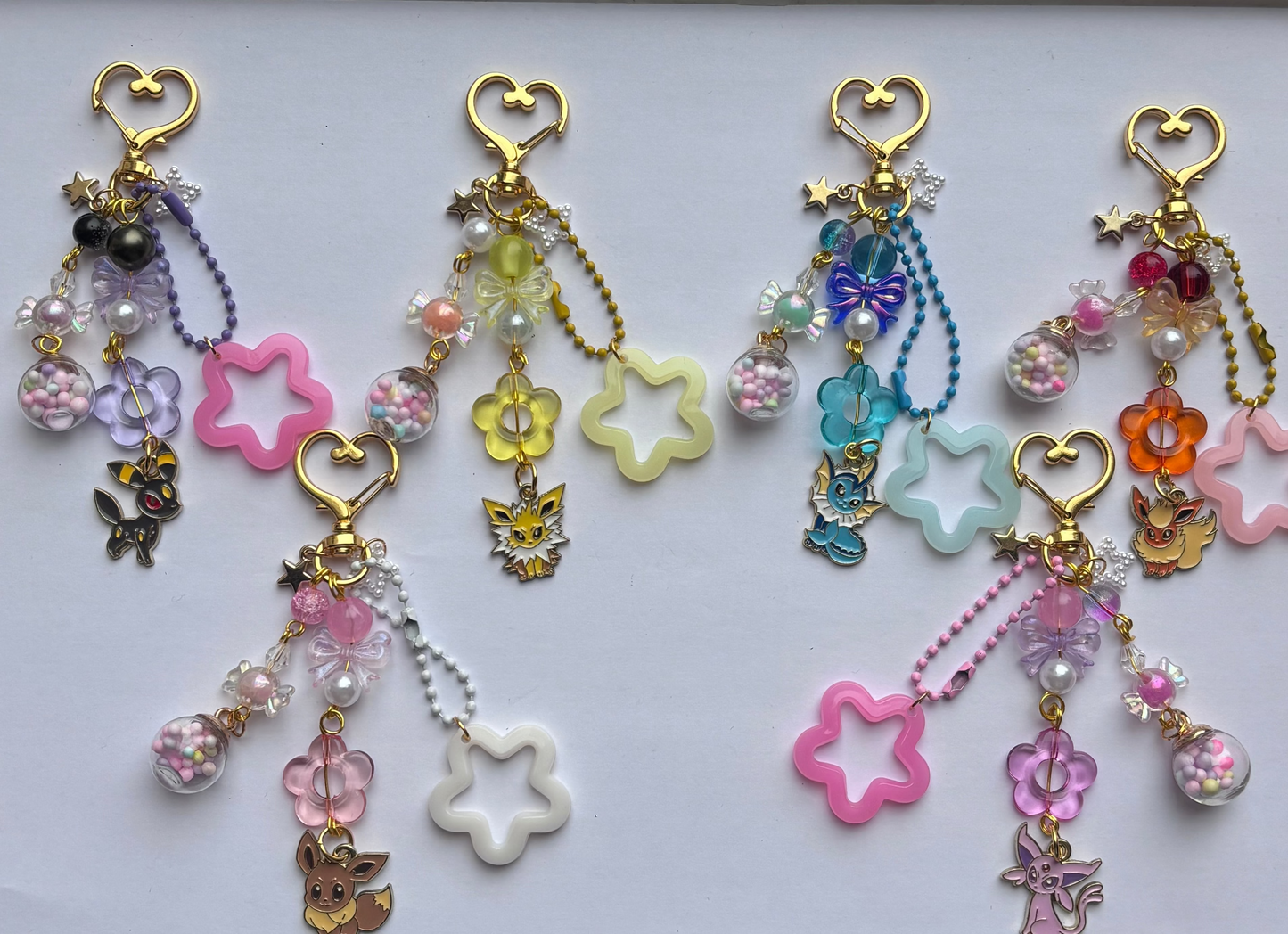 Pokemon Themed Eveelution Keychains
