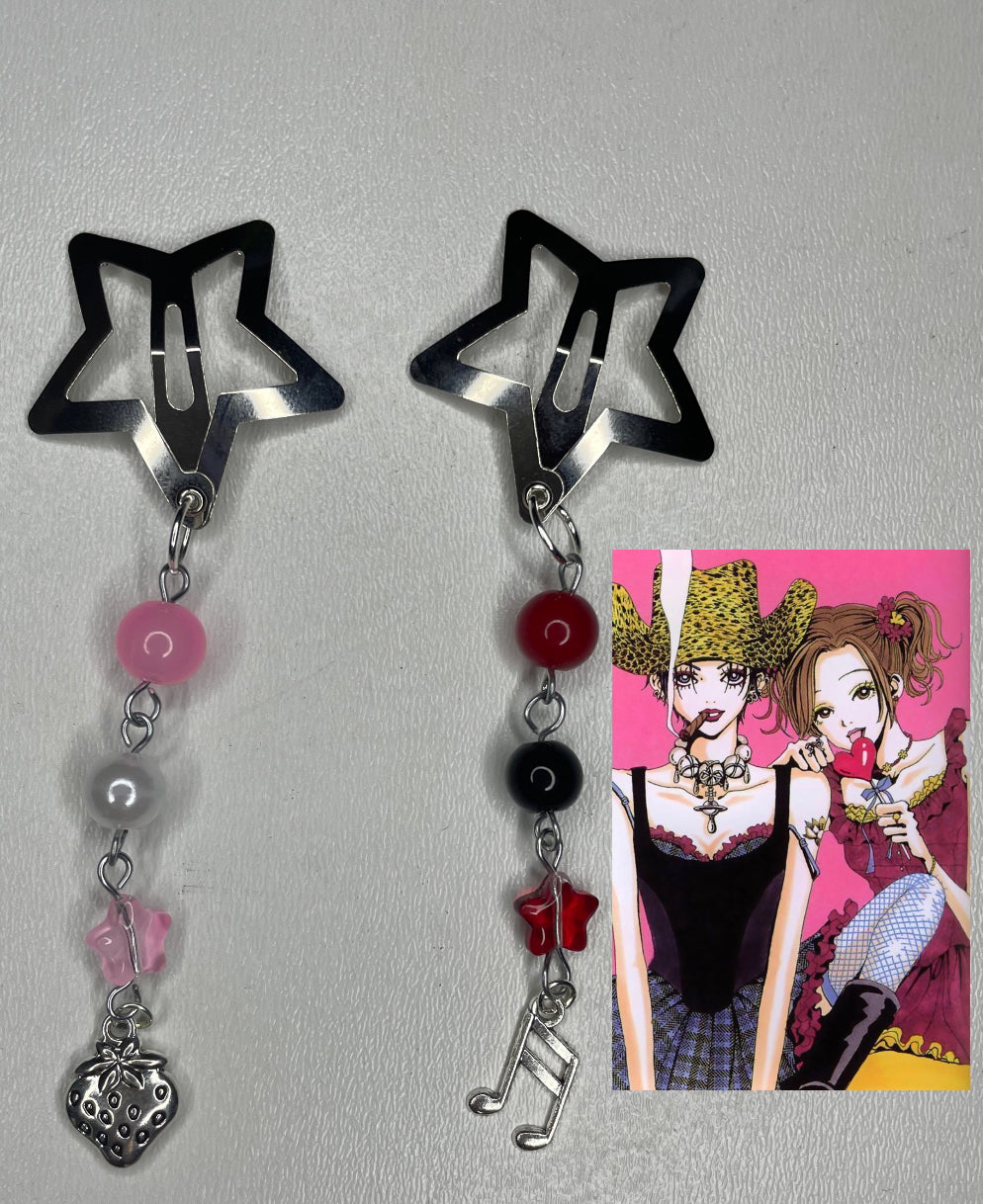 Nana And Hachi Beaded Hairclips