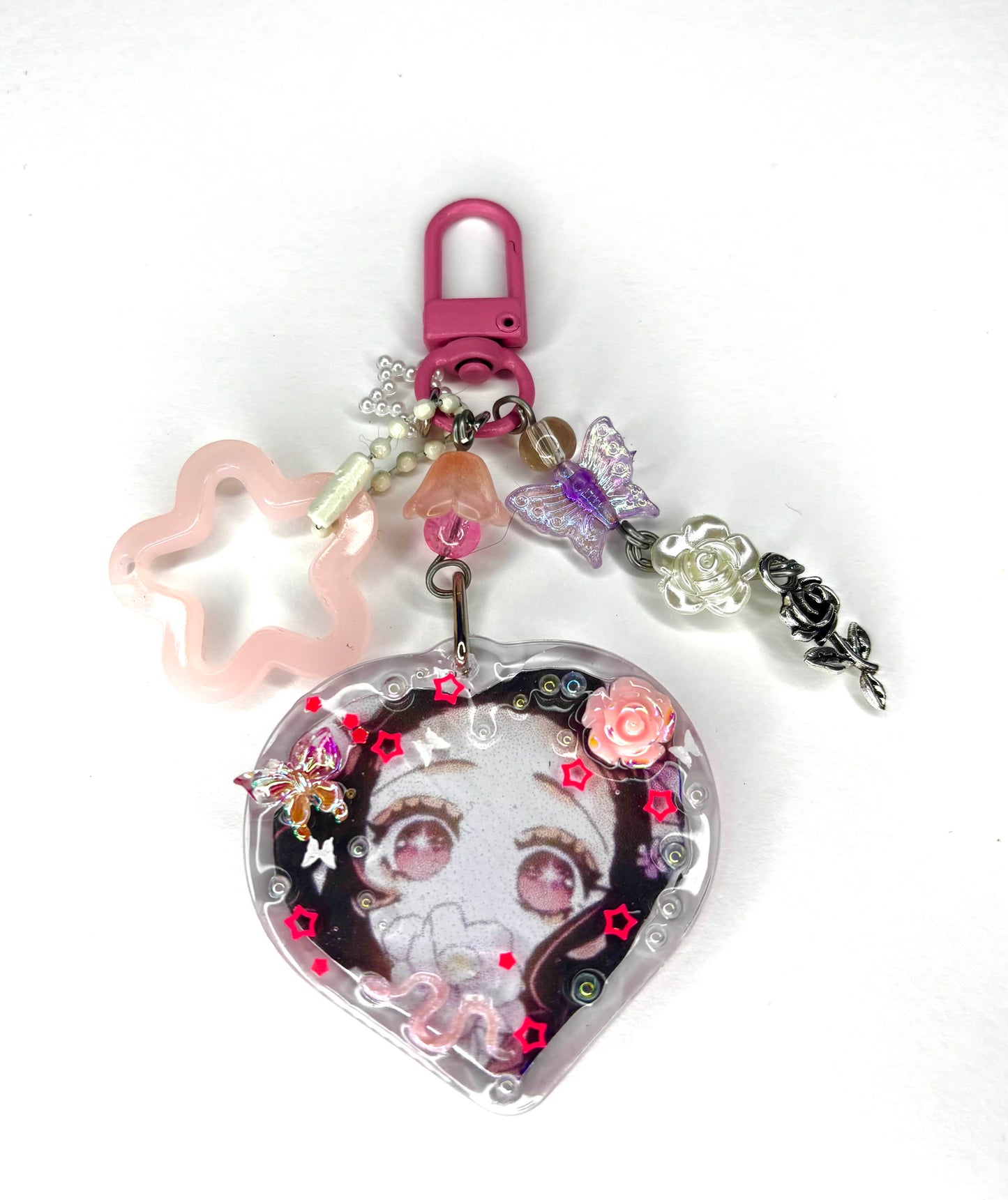 Nezuko Demon Slayer Inspired Photo Keychain