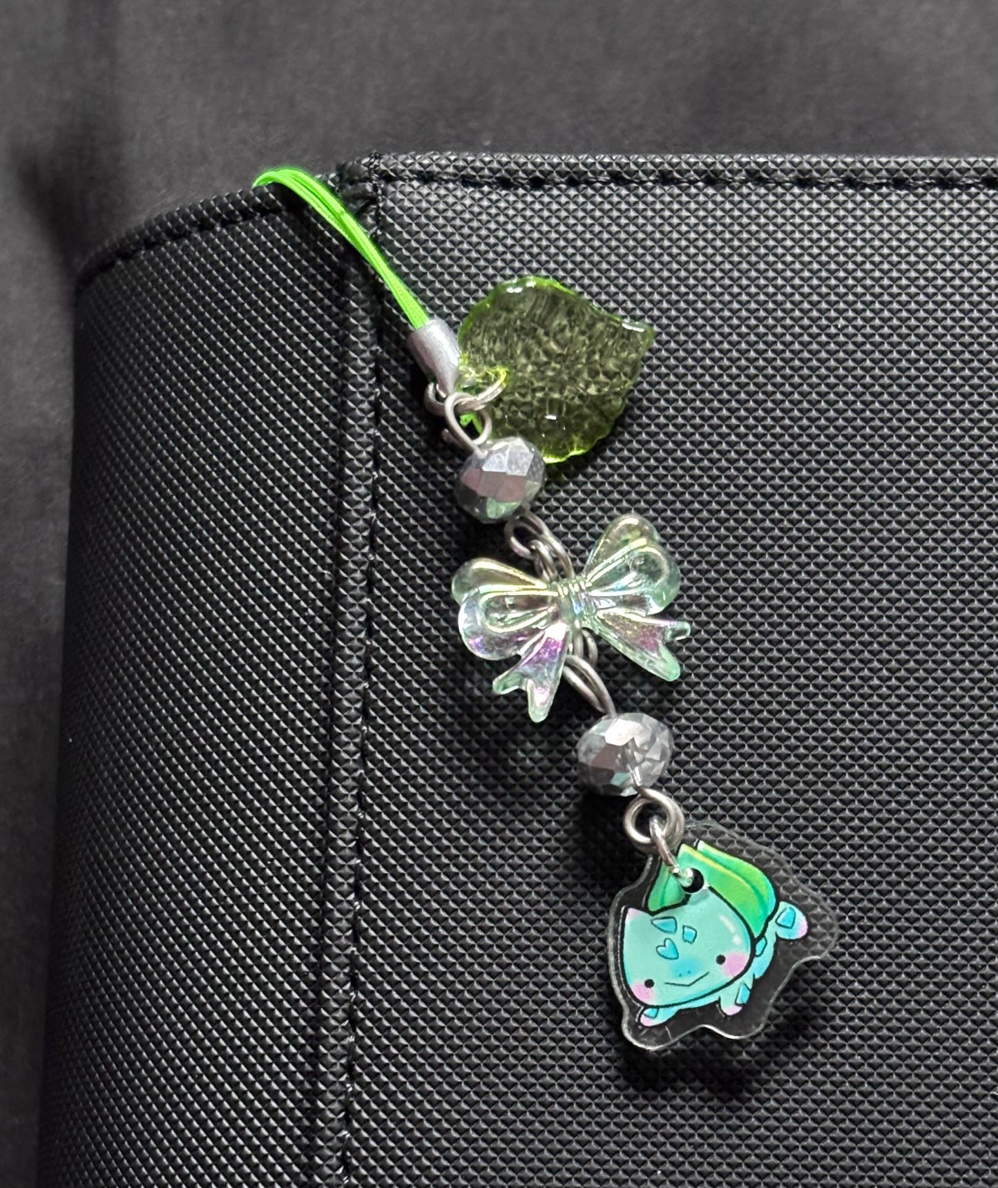 Grass Pokemon Themed Binder/Phone Charms