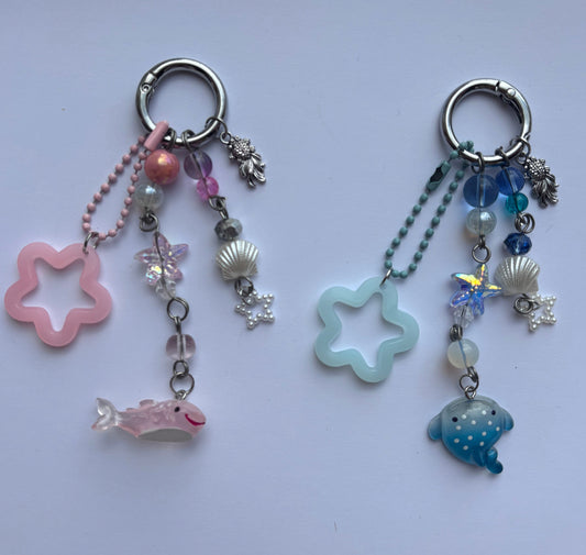 Whale Shark Beaded Keychain
