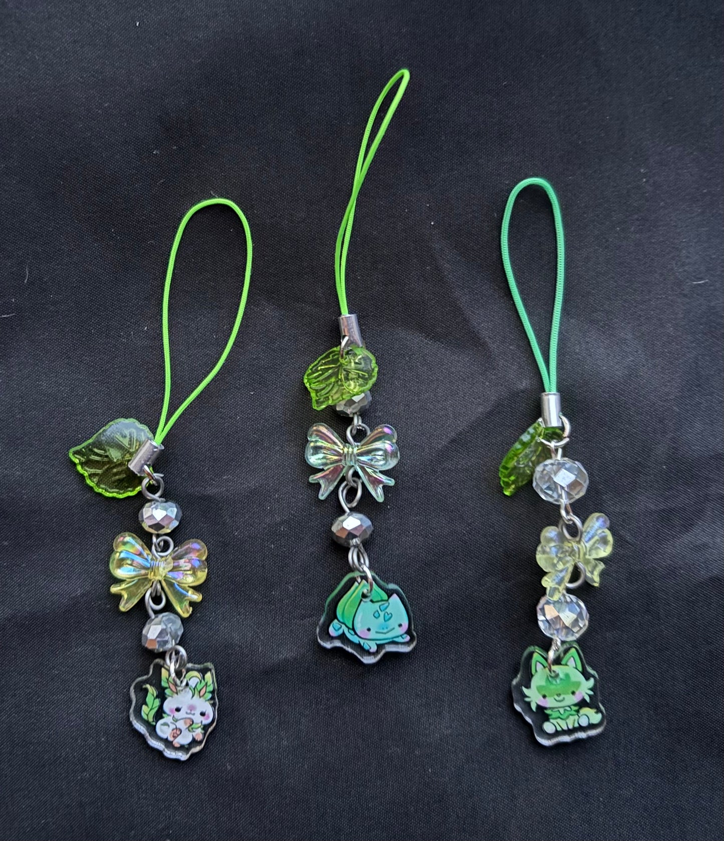 Grass Pokemon Themed Binder/Phone Charms