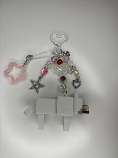 Wolf Minecraft Keychain Bag Charm