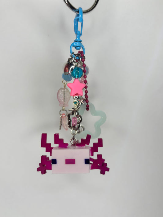 Axolotl Minecraft Keychain Bag Charm
