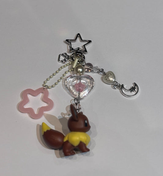 Pokemon Themed Eevee Keychain