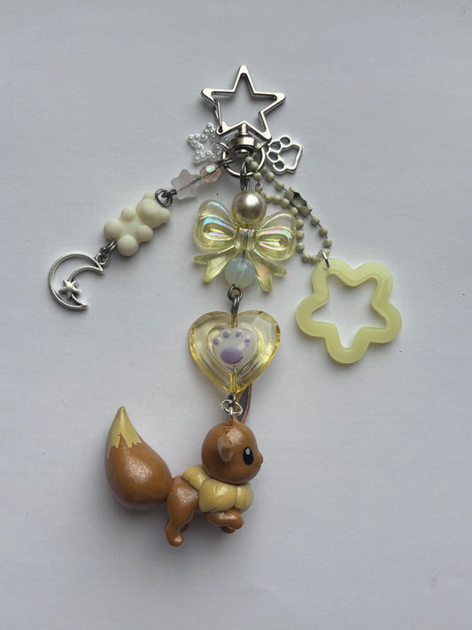 Pokemon Themed Eevee Keychain