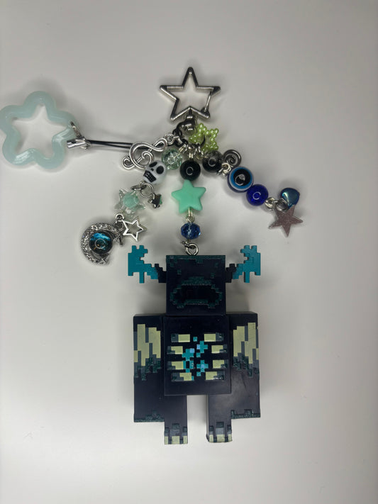 The Warden Minecraft Keychain Bag Charm