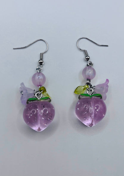 Peach earrings