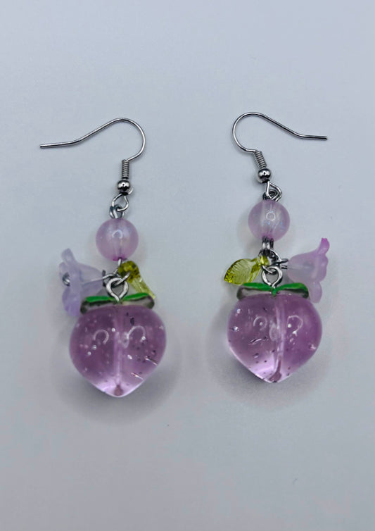 Peach earrings