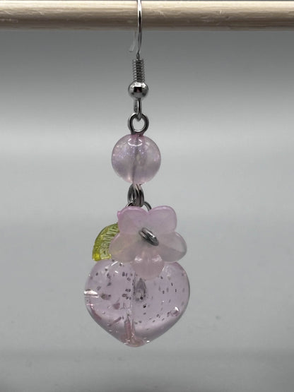 Peach earrings