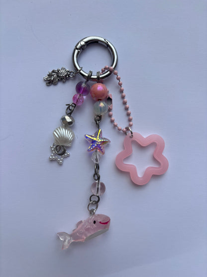 Whale Shark Beaded Keychain