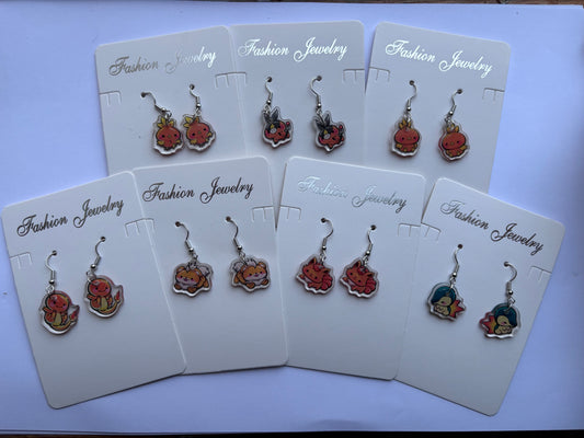 Fire type earrings