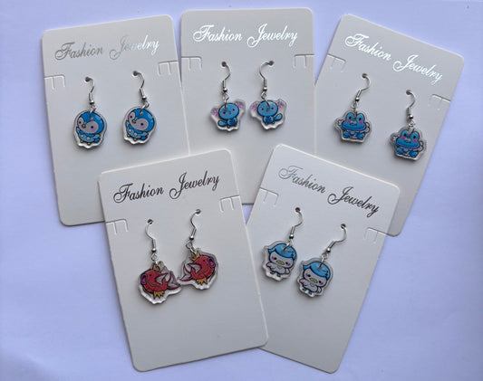 Water type earrings