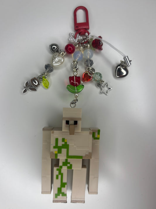Iron Golem Minecraft Keychain Bag Charm