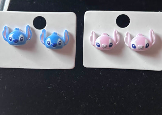 Stitch hypoallergenic stud earrings