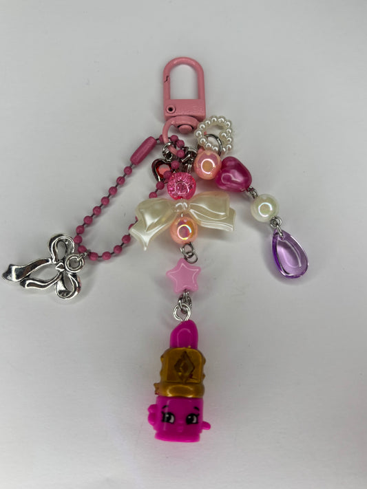Lippy Lips Shopkins Keychain Bag Charm