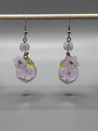 Peach earrings