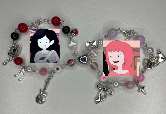 Marceline And Bubblegum Adventure Time Themed Bracelets