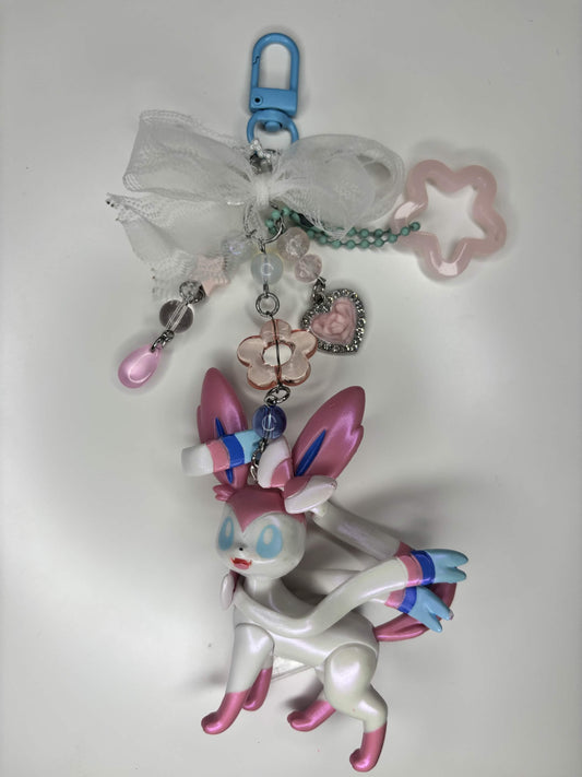 Sylveon Pokemon Keychain Bag Charm